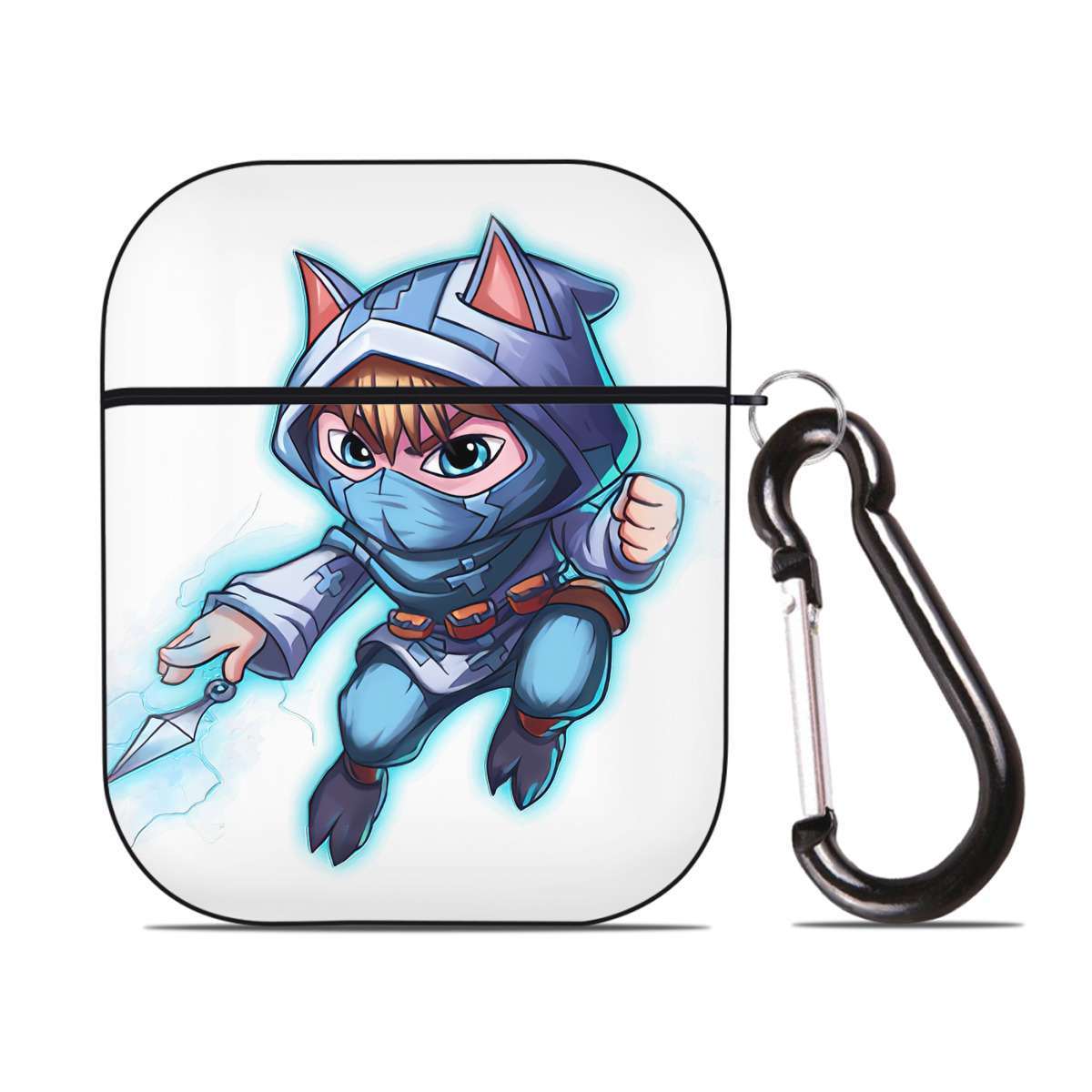 （画像用） リーグ・オブ・レジェンド League of Legends LOL AirPods 第2世代保護ケース ハードシェル ブラック 耐衝撃・防指紋・カラビナ付き