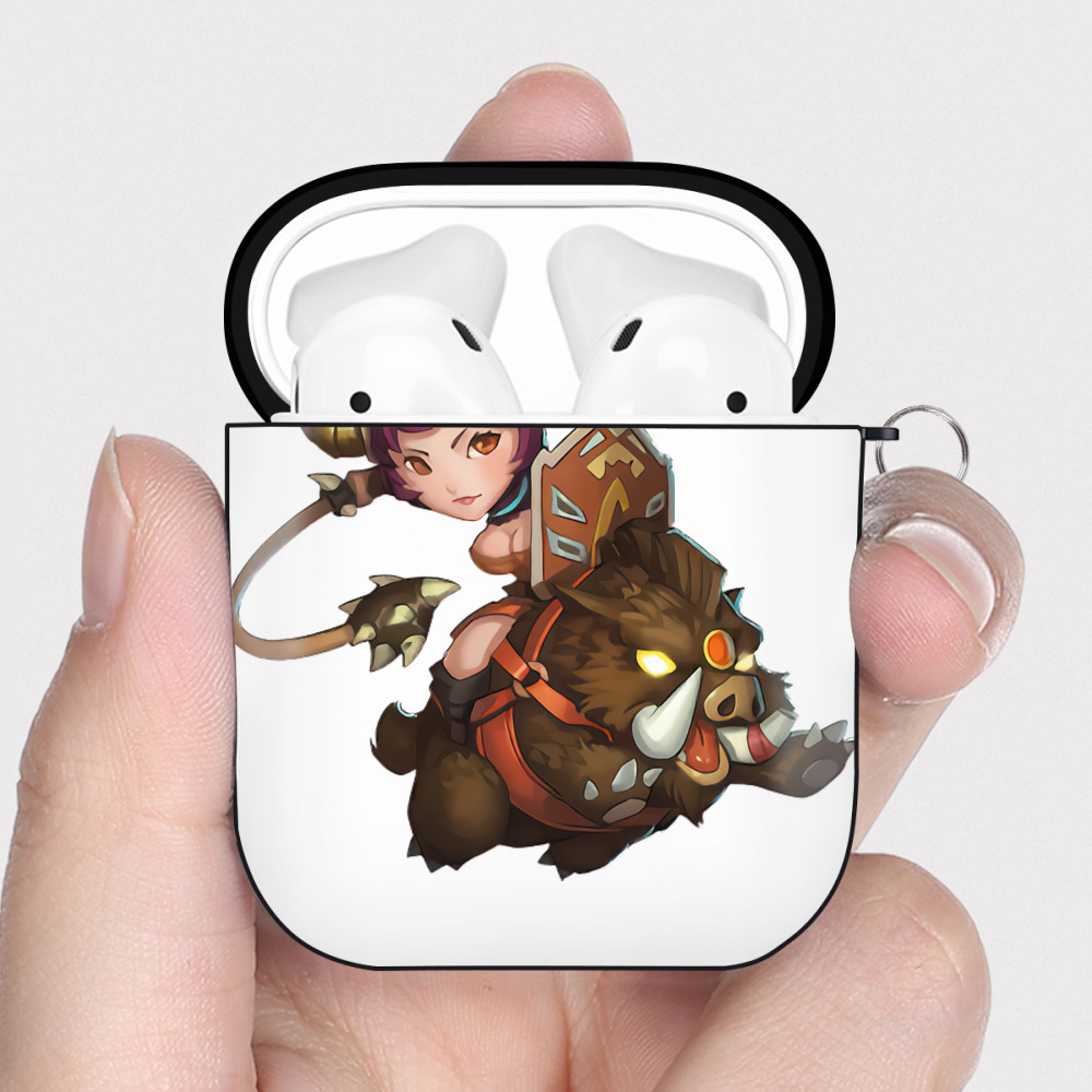 （画像用） リーグ・オブ・レジェンド League of Legends LOL AirPods 第2世代保護ケース ハードシェル ブラック 耐衝撃・防指紋・カラビナ付き