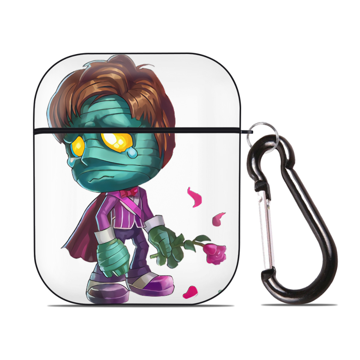 （画像用） リーグ・オブ・レジェンド League of Legends LOL AirPods 第2世代保護ケース ハードシェル ブラック 耐衝撃・防指紋・カラビナ付き