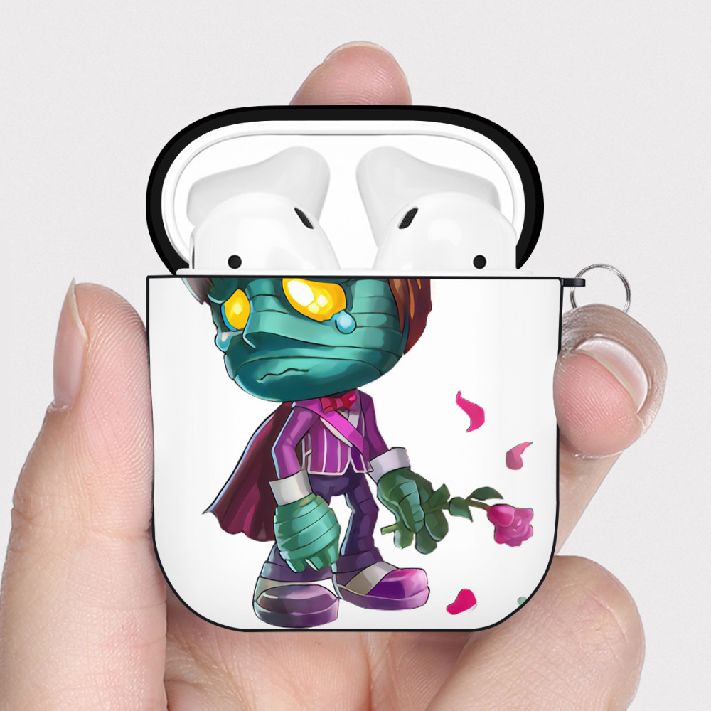 （画像用） リーグ・オブ・レジェンド League of Legends LOL AirPods 第2世代保護ケース ハードシェル ブラック 耐衝撃・防指紋・カラビナ付き