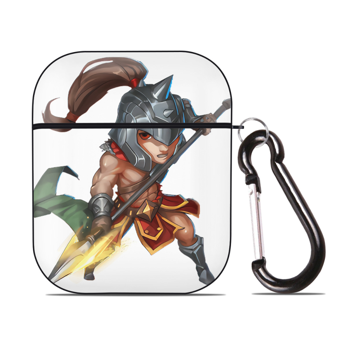 （画像用） リーグ・オブ・レジェンド League of Legends LOL AirPods 第2世代保護ケース ハードシェル ブラック 耐衝撃・防指紋・カラビナ付き