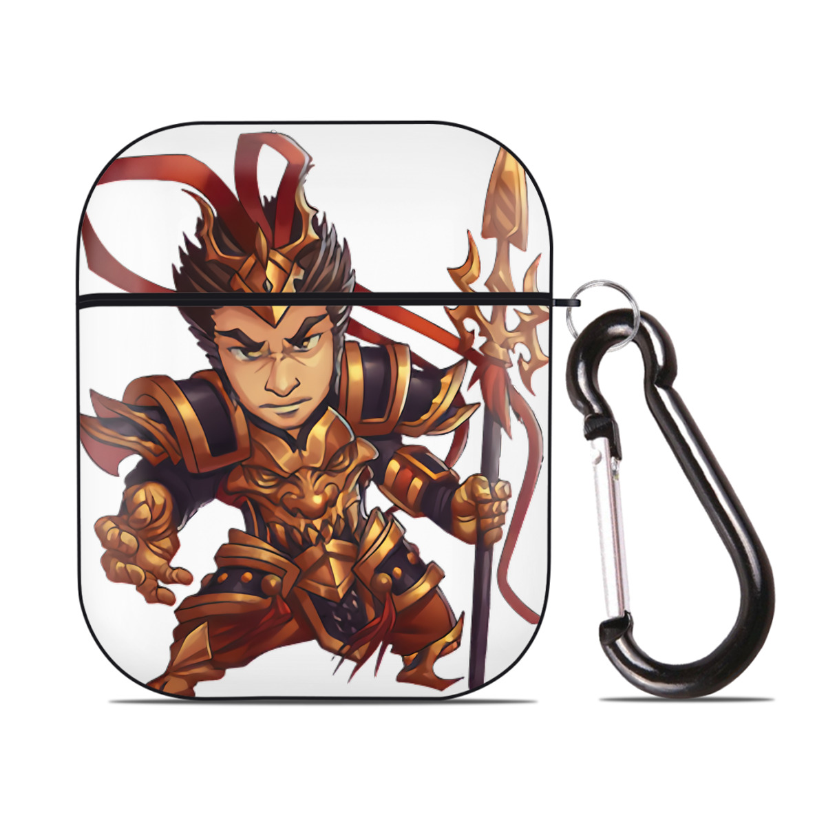 （画像用） リーグ・オブ・レジェンド League of Legends LOL AirPods 第2世代保護ケース ハードシェル ブラック 耐衝撃・防指紋・カラビナ付き