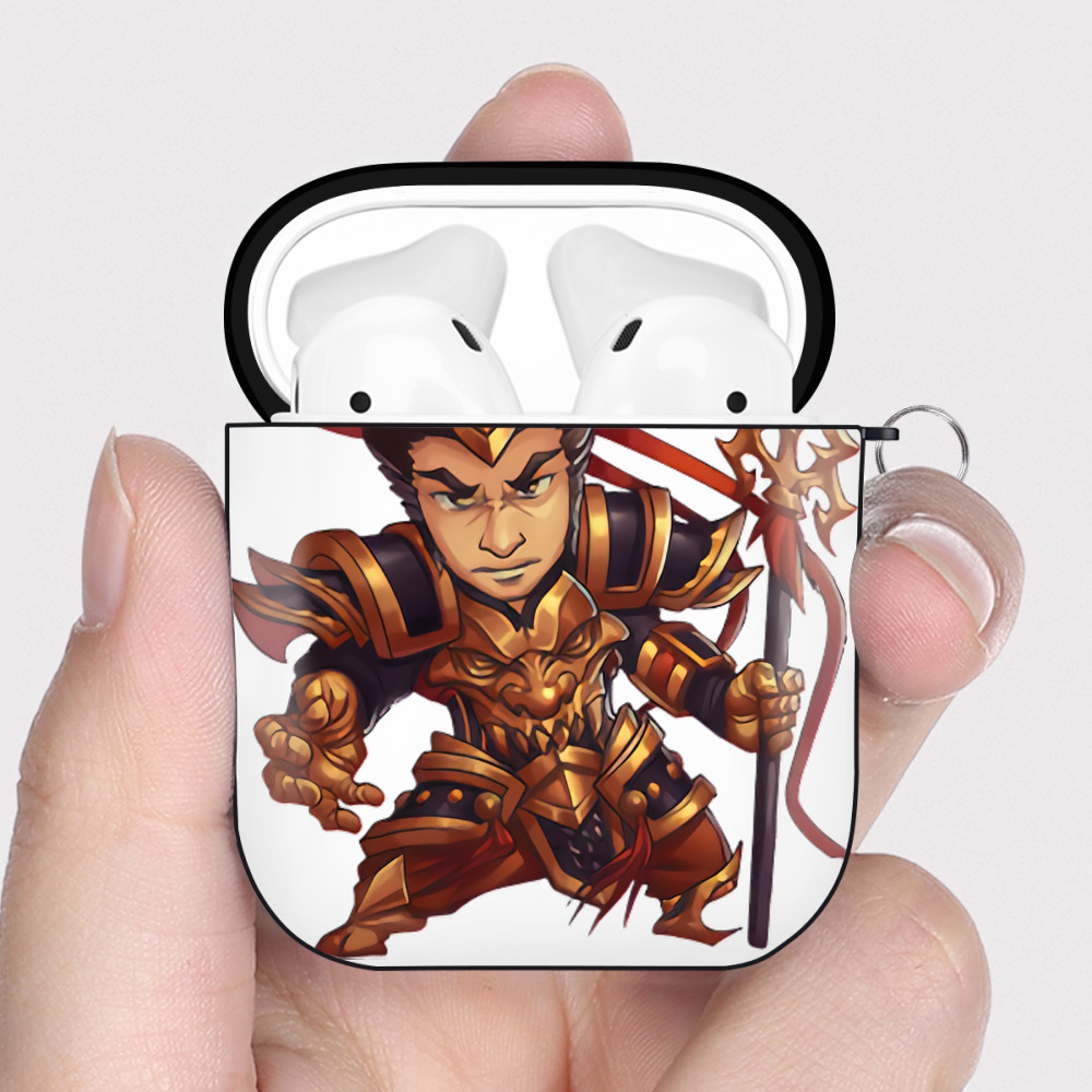 （画像用） リーグ・オブ・レジェンド League of Legends LOL AirPods 第2世代保護ケース ハードシェル ブラック 耐衝撃・防指紋・カラビナ付き