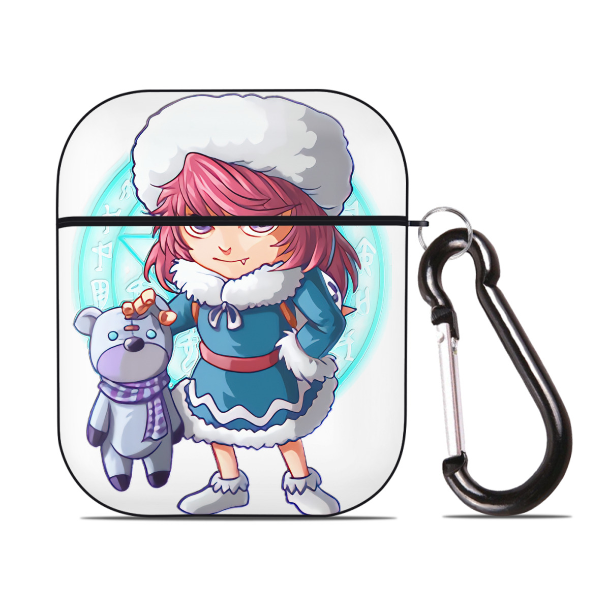 （画像用） リーグ・オブ・レジェンド League of Legends LOL AirPods 第2世代保護ケース ハードシェル ブラック 耐衝撃・防指紋・カラビナ付き