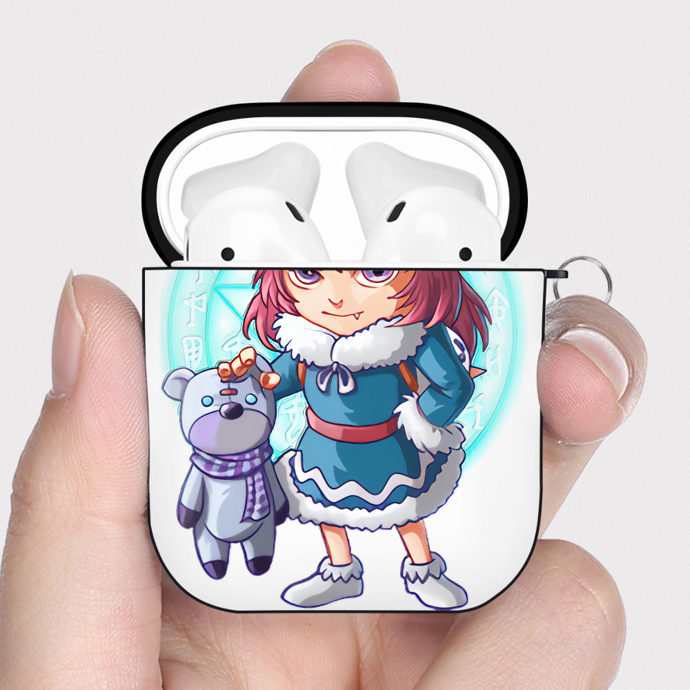 （画像用） リーグ・オブ・レジェンド League of Legends LOL AirPods 第2世代保護ケース ハードシェル ブラック 耐衝撃・防指紋・カラビナ付き