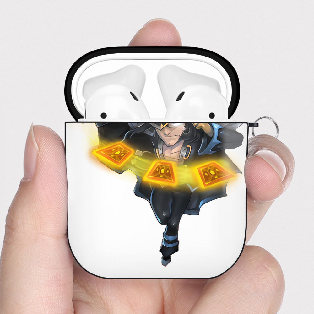 （画像用） リーグ・オブ・レジェンド League of Legends LOL AirPods 第2世代保護ケース ハードシェル ブラック 耐衝撃・防指紋・カラビナ付き