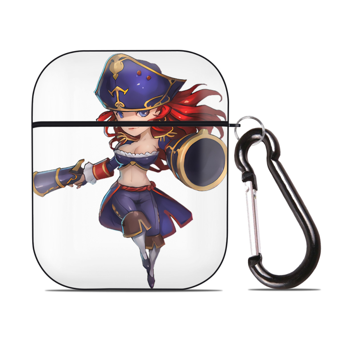 （画像用） リーグ・オブ・レジェンド League of Legends LOL AirPods 第2世代保護ケース ハードシェル ブラック 耐衝撃・防指紋・カラビナ付き