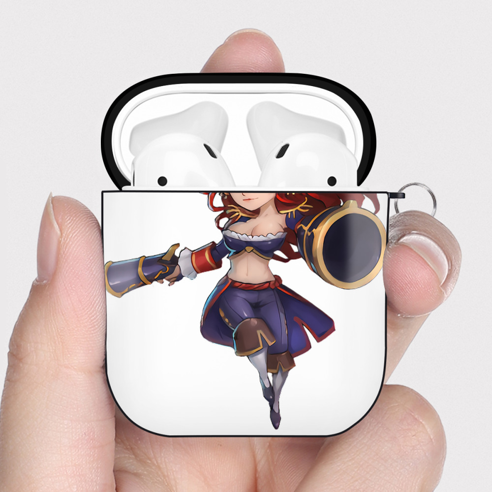 （画像用） リーグ・オブ・レジェンド League of Legends LOL AirPods 第2世代保護ケース ハードシェル ブラック 耐衝撃・防指紋・カラビナ付き