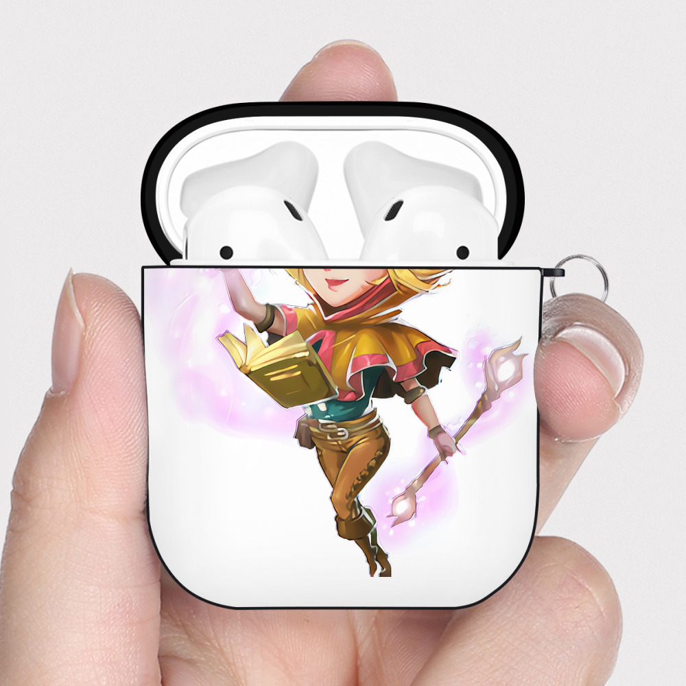 （画像用） リーグ・オブ・レジェンド League of Legends LOL AirPods 第2世代保護ケース ハードシェル ブラック 耐衝撃・防指紋・カラビナ付き