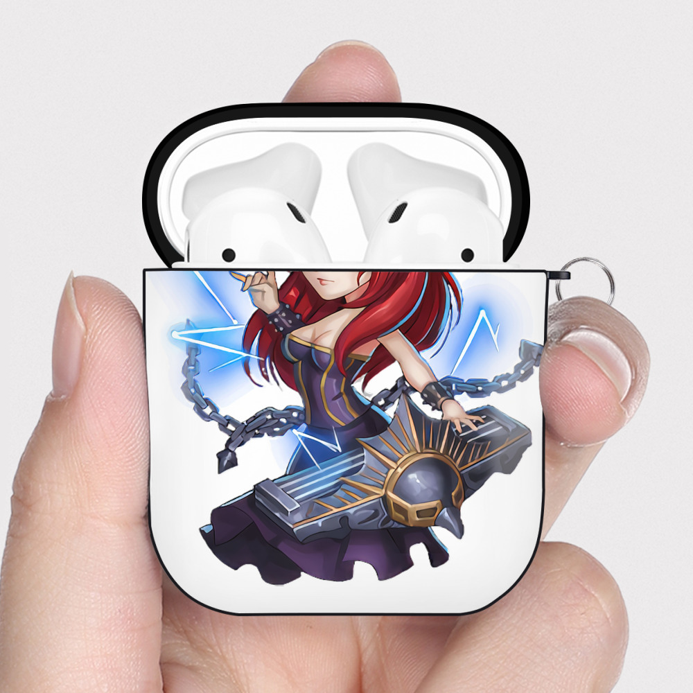 （画像用） リーグ・オブ・レジェンド League of Legends LOL AirPods 第2世代保護ケース ハードシェル ブラック 耐衝撃・防指紋・カラビナ付き