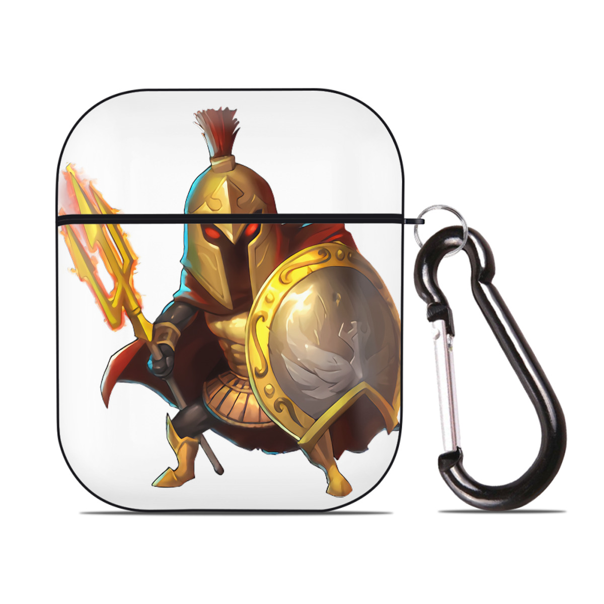 （画像用） リーグ・オブ・レジェンド League of Legends LOL AirPods 第2世代保護ケース ハードシェル ブラック 耐衝撃・防指紋・カラビナ付き
