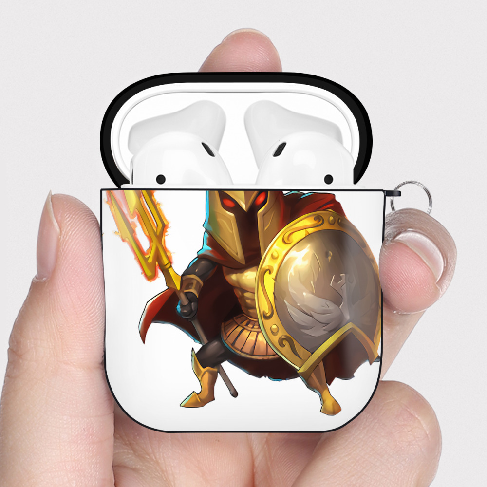 （画像用） リーグ・オブ・レジェンド League of Legends LOL AirPods 第2世代保護ケース ハードシェル ブラック 耐衝撃・防指紋・カラビナ付き
