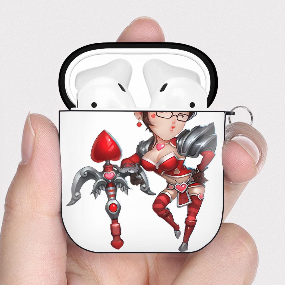 （画像用） リーグ・オブ・レジェンド League of Legends LOL AirPods 第2世代保護ケース ハードシェル ブラック 耐衝撃・防指紋・カラビナ付き
