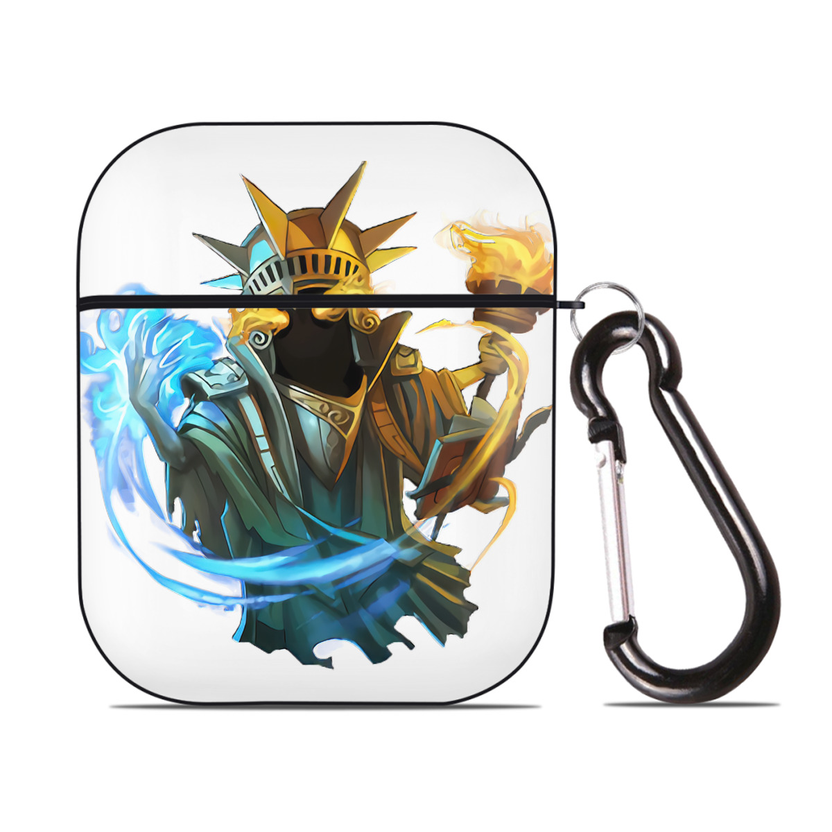 （画像用） リーグ・オブ・レジェンド League of Legends LOL AirPods 第2世代保護ケース ハードシェル ブラック 耐衝撃・防指紋・カラビナ付き