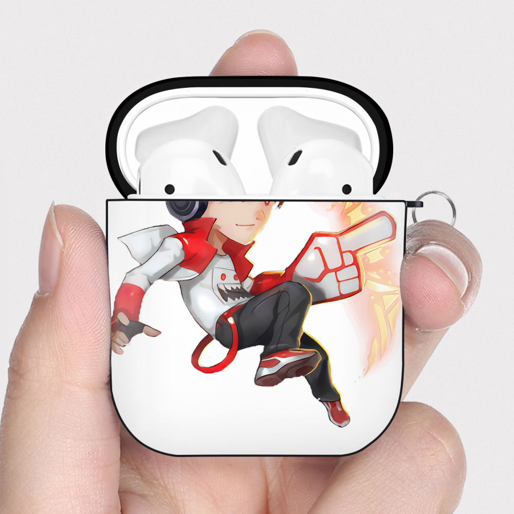 （画像用） リーグ・オブ・レジェンド League of Legends LOL AirPods 第2世代保護ケース ハードシェル ブラック 耐衝撃・防指紋・カラビナ付き