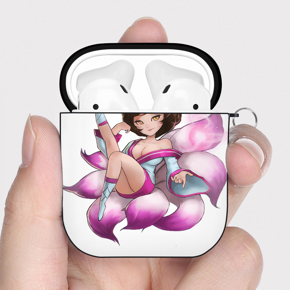 （画像用） リーグ・オブ・レジェンド League of Legends LOL AirPods 第2世代保護ケース ハードシェル ブラック 耐衝撃・防指紋・カラビナ付き