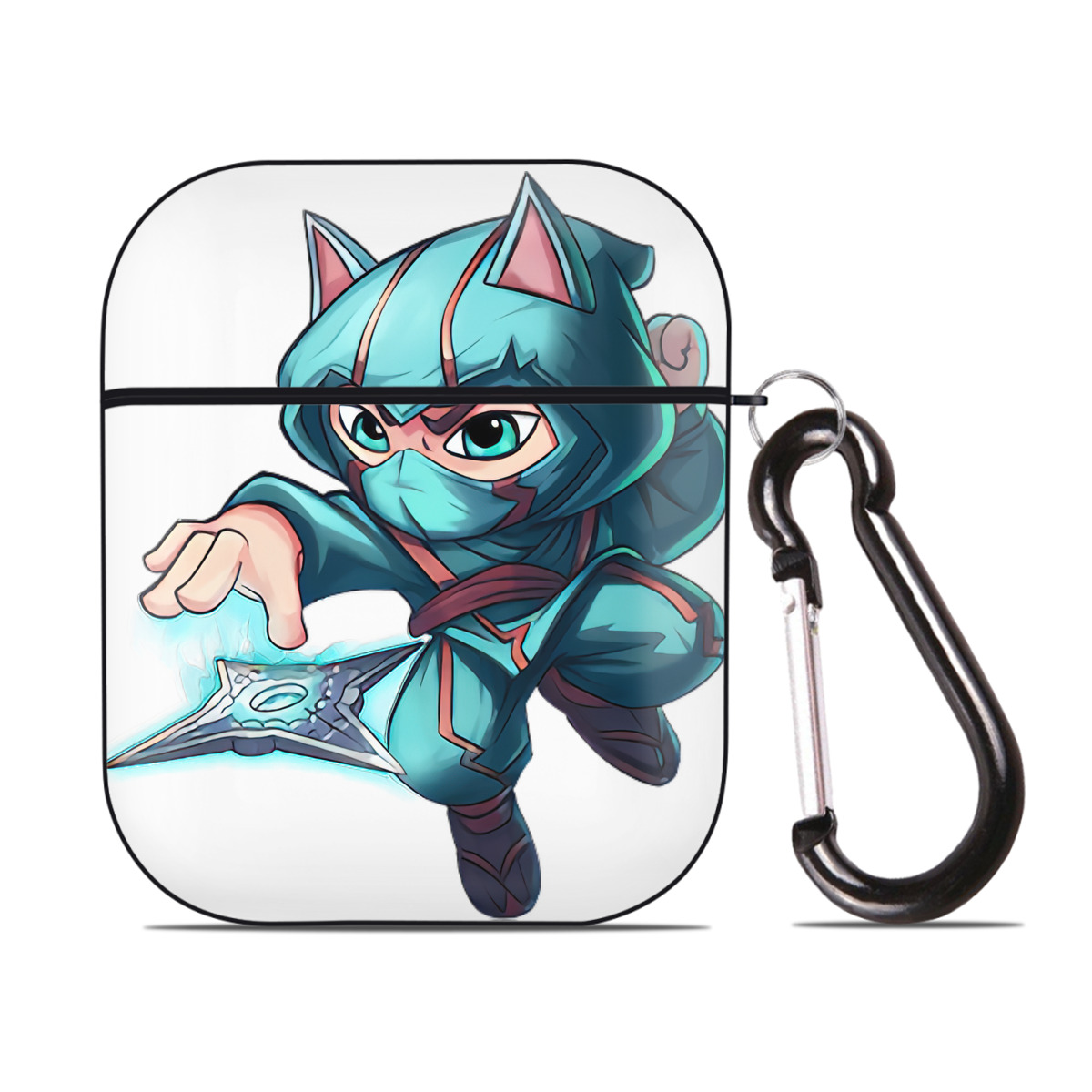 （画像用） リーグ・オブ・レジェンド League of Legends LOL AirPods 第2世代保護ケース ハードシェル ブラック 耐衝撃・防指紋・カラビナ付き