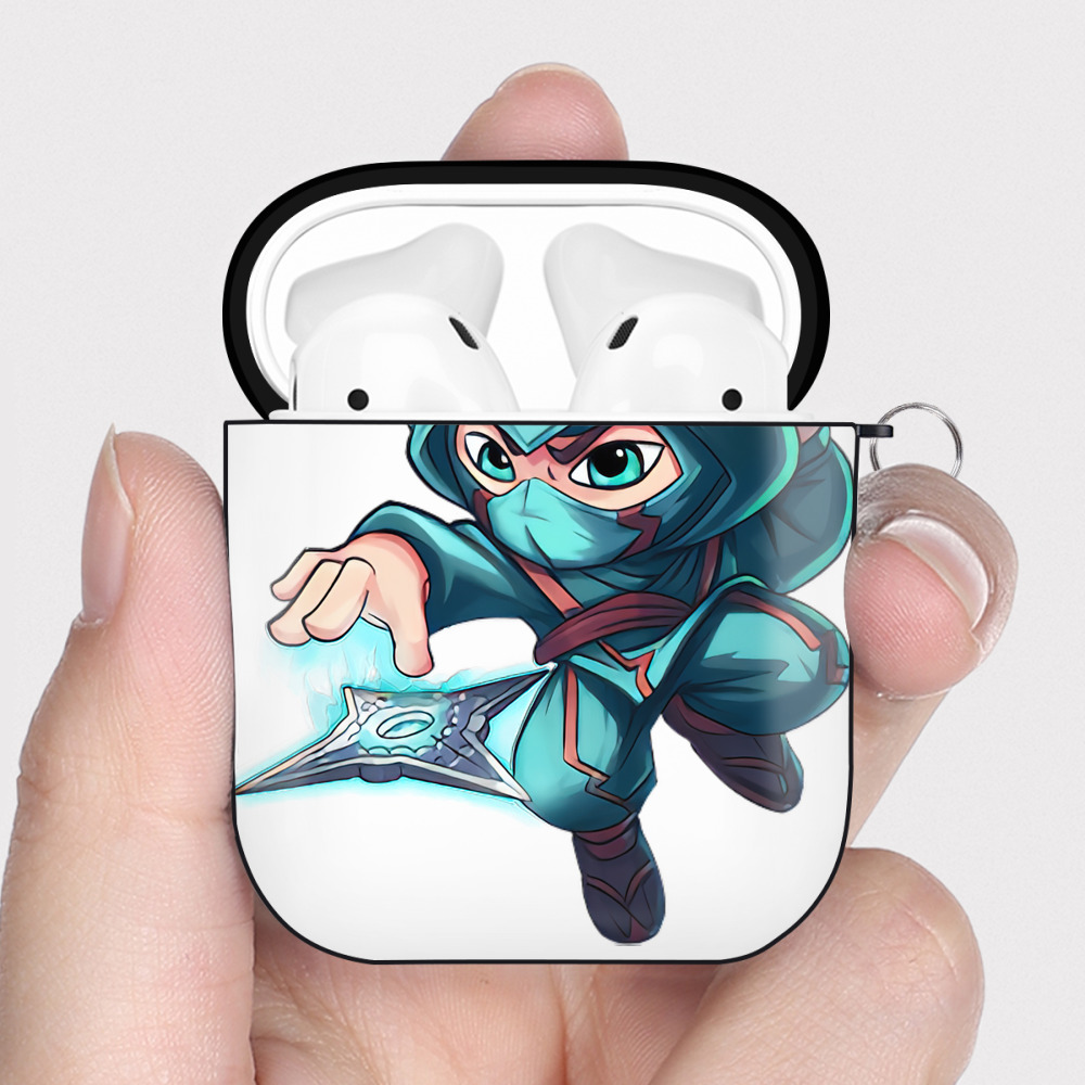 （画像用） リーグ・オブ・レジェンド League of Legends LOL AirPods 第2世代保護ケース ハードシェル ブラック 耐衝撃・防指紋・カラビナ付き