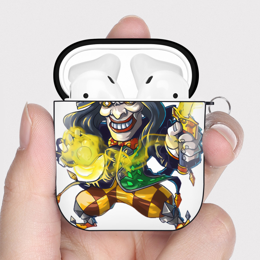 （画像用） リーグ・オブ・レジェンド League of Legends LOL AirPods 第2世代保護ケース ハードシェル ブラック 耐衝撃・防指紋・カラビナ付き
