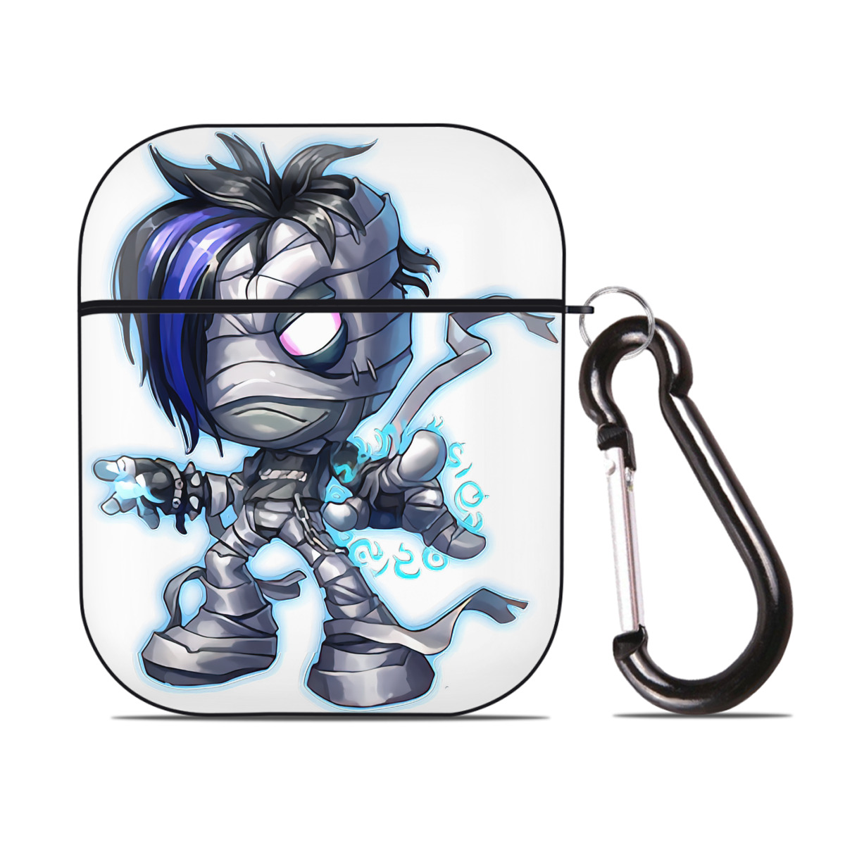 （画像用） リーグ・オブ・レジェンド League of Legends LOL AirPods 第2世代保護ケース ハードシェル ブラック 耐衝撃・防指紋・カラビナ付き