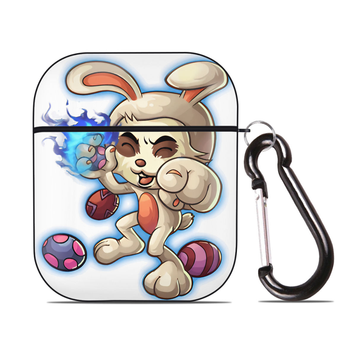 （画像用） リーグ・オブ・レジェンド League of Legends LOL AirPods 第2世代保護ケース ハードシェル ブラック 耐衝撃・防指紋・カラビナ付き