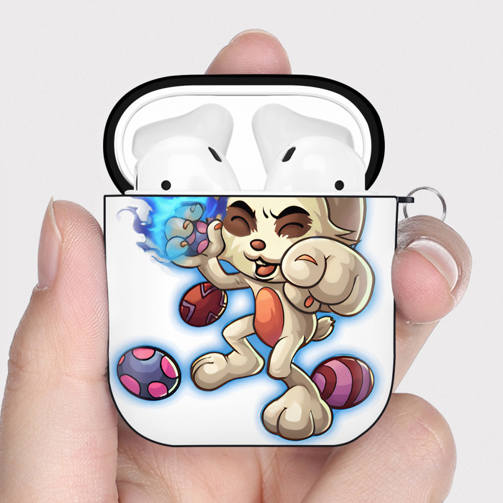 （画像用） リーグ・オブ・レジェンド League of Legends LOL AirPods 第2世代保護ケース ハードシェル ブラック 耐衝撃・防指紋・カラビナ付き