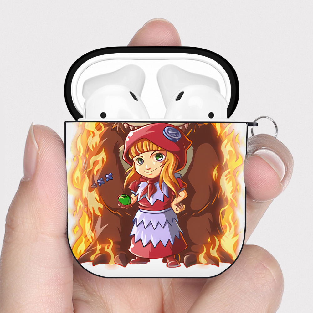 （画像用） リーグ・オブ・レジェンド League of Legends LOL AirPods 第2世代保護ケース ハードシェル ブラック 耐衝撃・防指紋・カラビナ付き