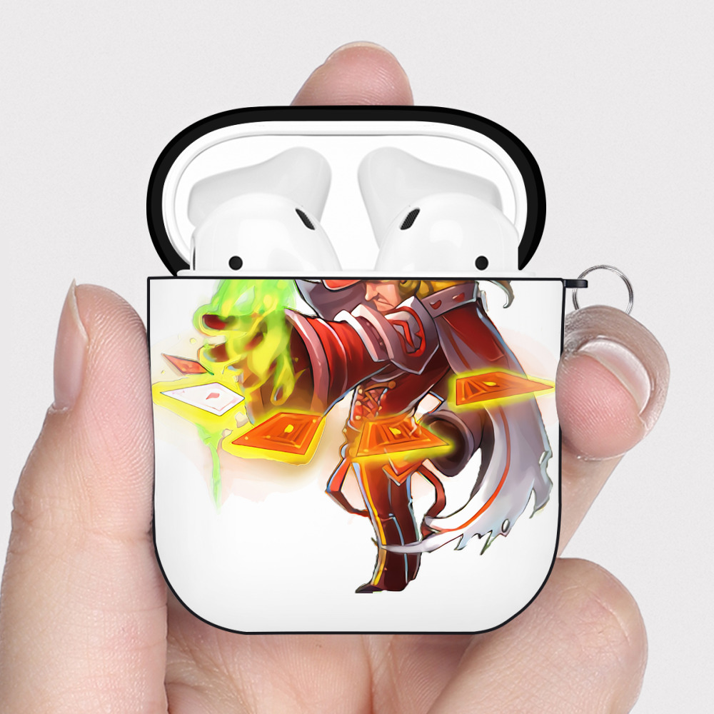 （画像用） リーグ・オブ・レジェンド League of Legends LOL AirPods 第2世代保護ケース ハードシェル ブラック 耐衝撃・防指紋・カラビナ付き