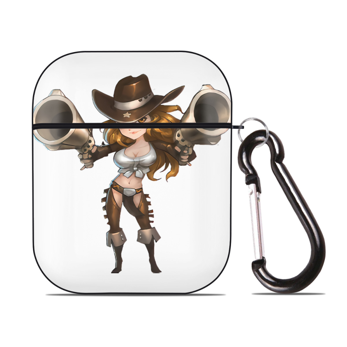 （画像用） リーグ・オブ・レジェンド League of Legends LOL AirPods 第2世代保護ケース ハードシェル ブラック 耐衝撃・防指紋・カラビナ付き