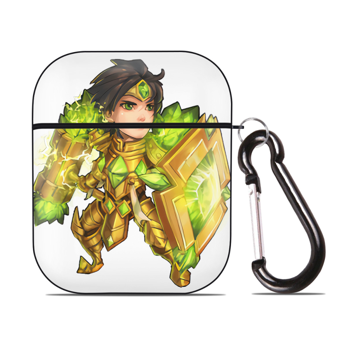 （画像用） リーグ・オブ・レジェンド League of Legends LOL AirPods 第2世代保護ケース ハードシェル ブラック 耐衝撃・防指紋・カラビナ付き