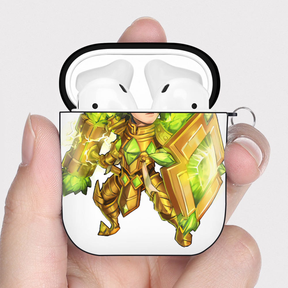 （画像用） リーグ・オブ・レジェンド League of Legends LOL AirPods 第2世代保護ケース ハードシェル ブラック 耐衝撃・防指紋・カラビナ付き