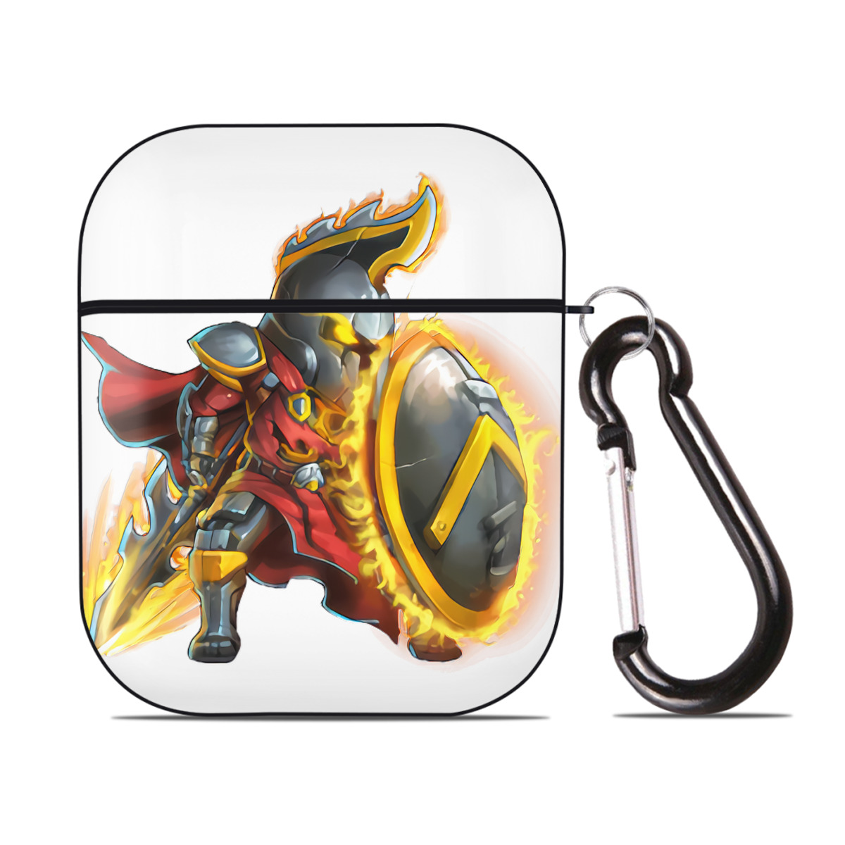 （画像用） リーグ・オブ・レジェンド League of Legends LOL AirPods 第2世代保護ケース ハードシェル ブラック 耐衝撃・防指紋・カラビナ付き