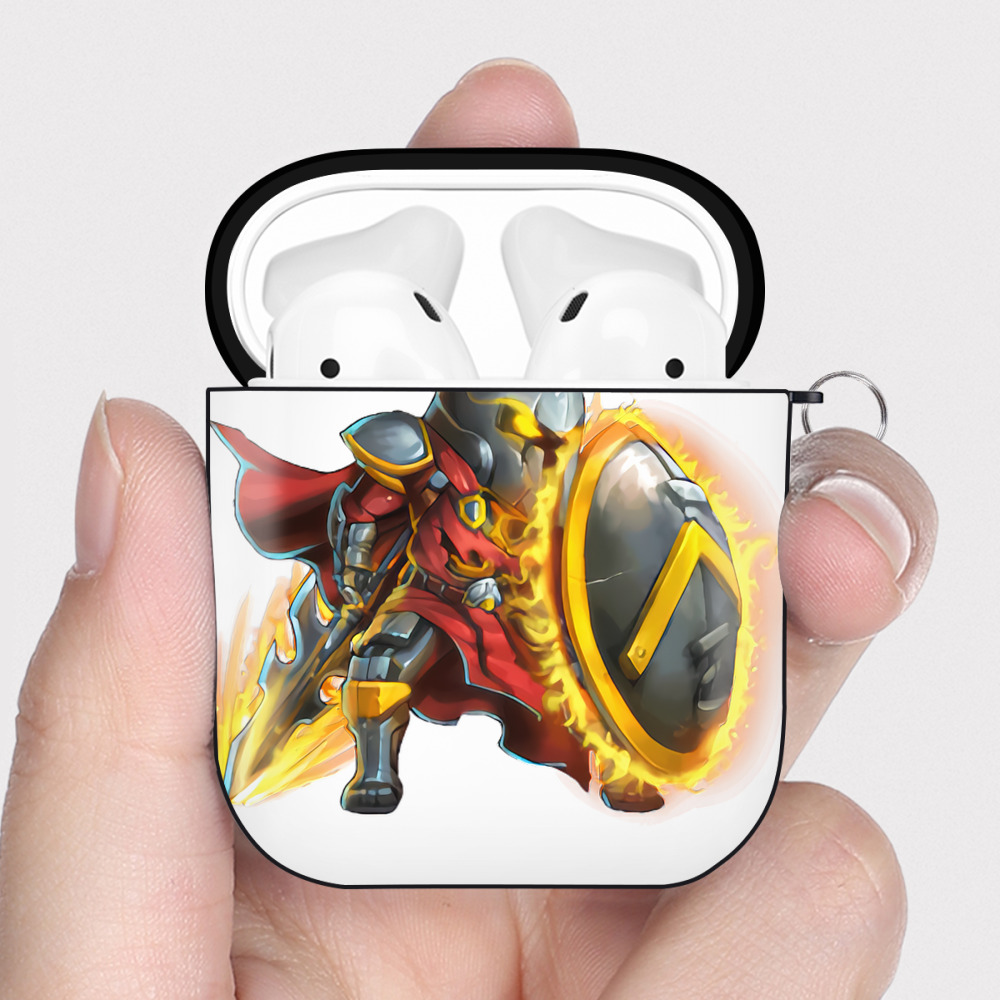 （画像用） リーグ・オブ・レジェンド League of Legends LOL AirPods 第2世代保護ケース ハードシェル ブラック 耐衝撃・防指紋・カラビナ付き
