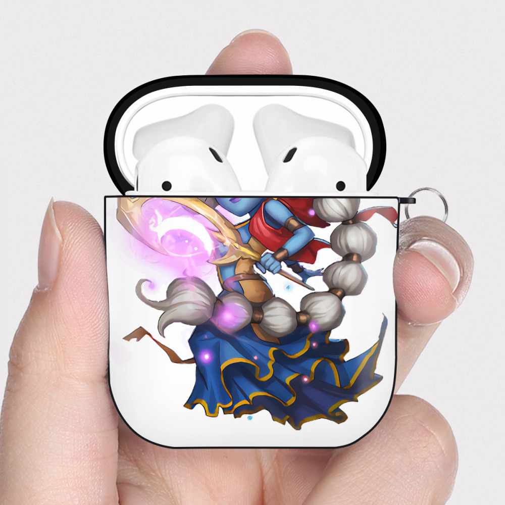 （画像用） リーグ・オブ・レジェンド League of Legends LOL AirPods 第2世代保護ケース ハードシェル ブラック 耐衝撃・防指紋・カラビナ付き