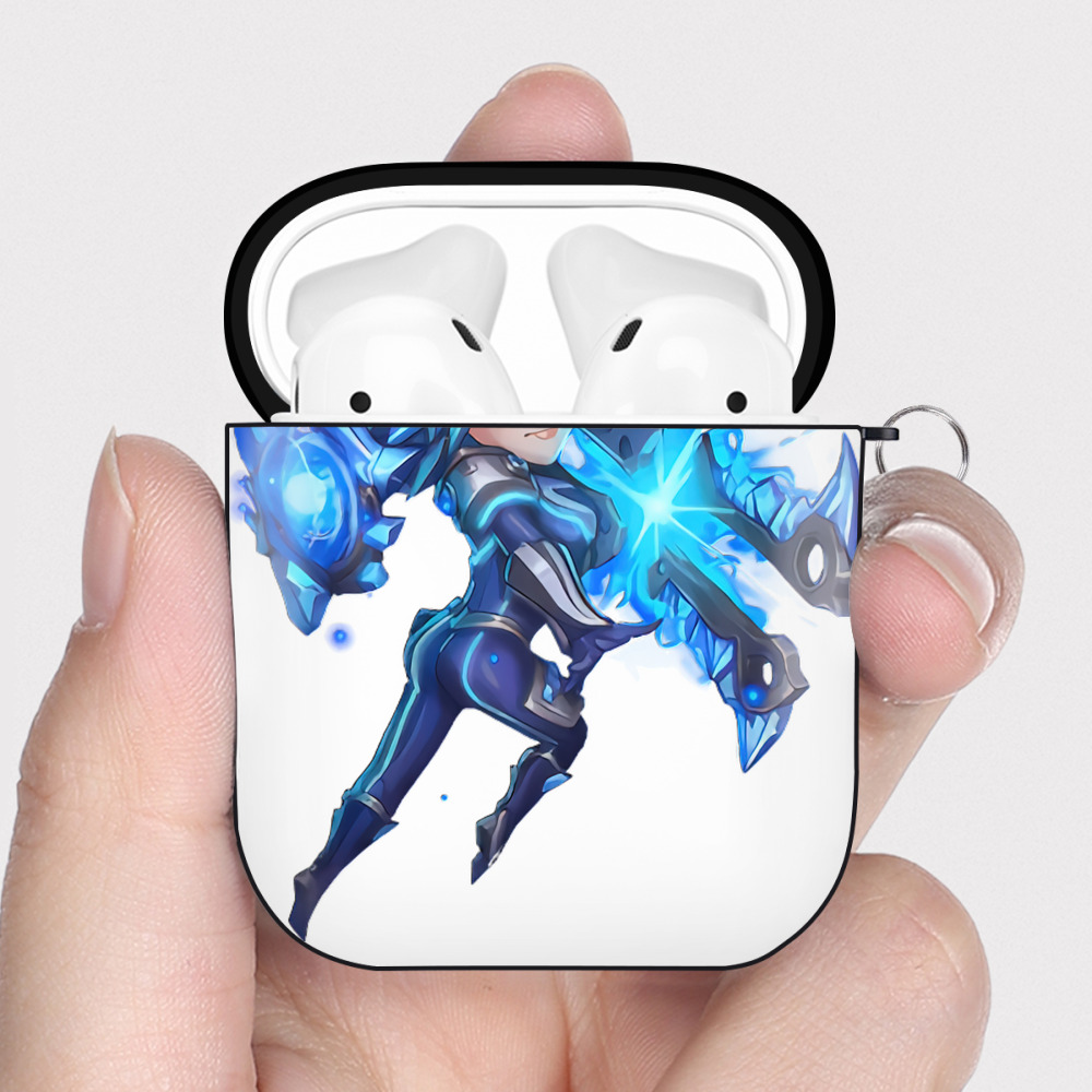 （画像用） リーグ・オブ・レジェンド League of Legends LOL AirPods 第2世代保護ケース ハードシェル ブラック 耐衝撃・防指紋・カラビナ付き