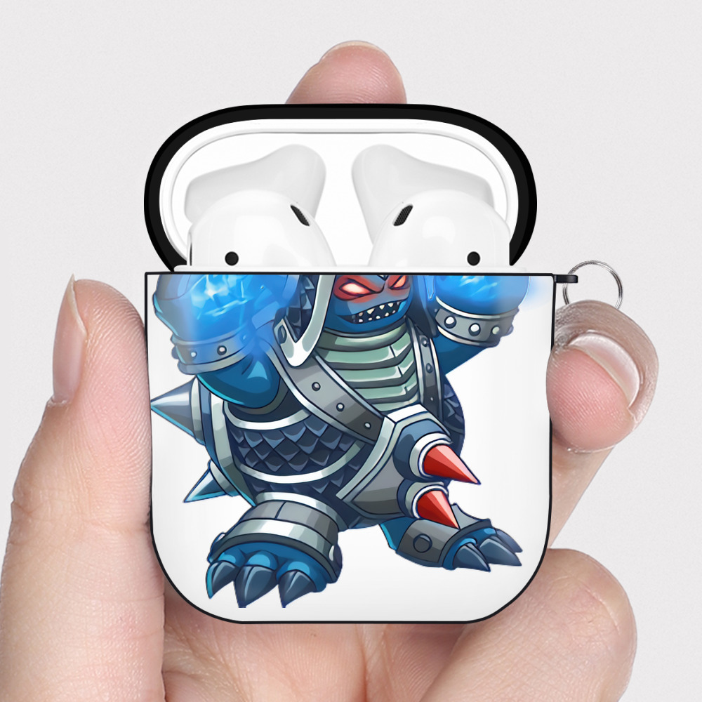 （画像用） リーグ・オブ・レジェンド League of Legends LOL AirPods 第2世代保護ケース ハードシェル ブラック 耐衝撃・防指紋・カラビナ付き