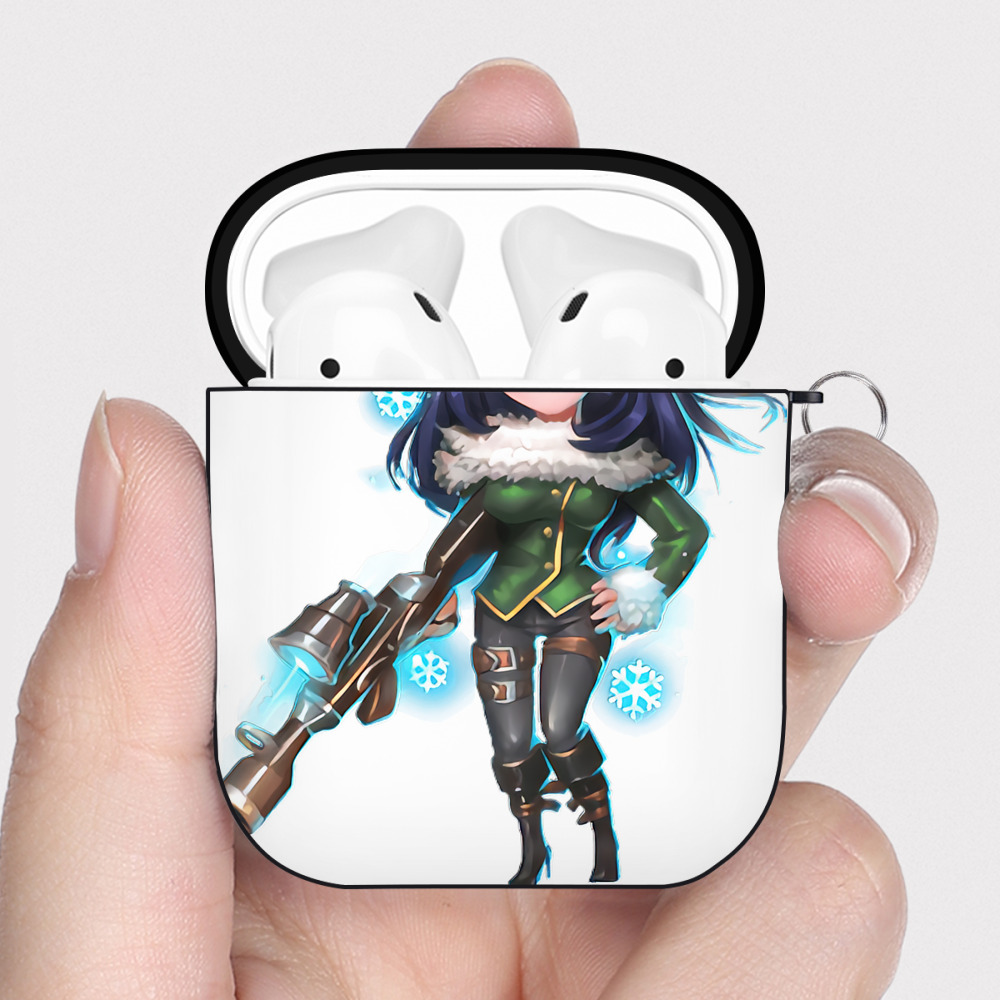 （画像用） リーグ・オブ・レジェンド League of Legends LOL AirPods 第2世代保護ケース ハードシェル ブラック 耐衝撃・防指紋・カラビナ付き