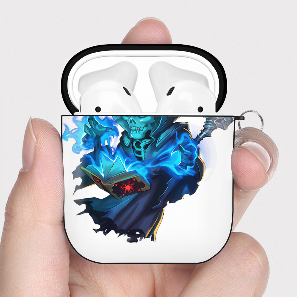 （画像用） リーグ・オブ・レジェンド League of Legends LOL AirPods 第2世代保護ケース ハードシェル ブラック 耐衝撃・防指紋・カラビナ付き