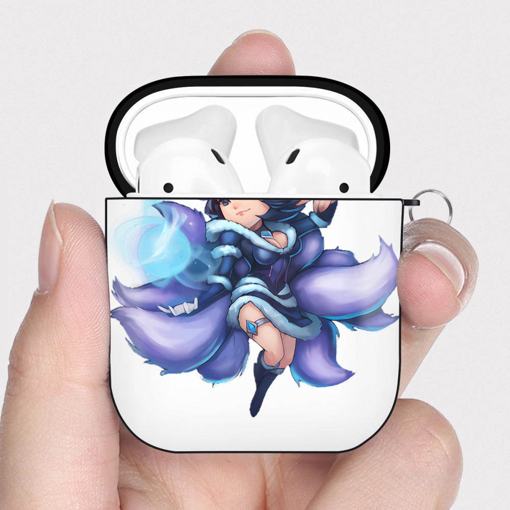 （画像用） リーグ・オブ・レジェンド League of Legends LOL AirPods 第2世代保護ケース ハードシェル ブラック 耐衝撃・防指紋・カラビナ付き