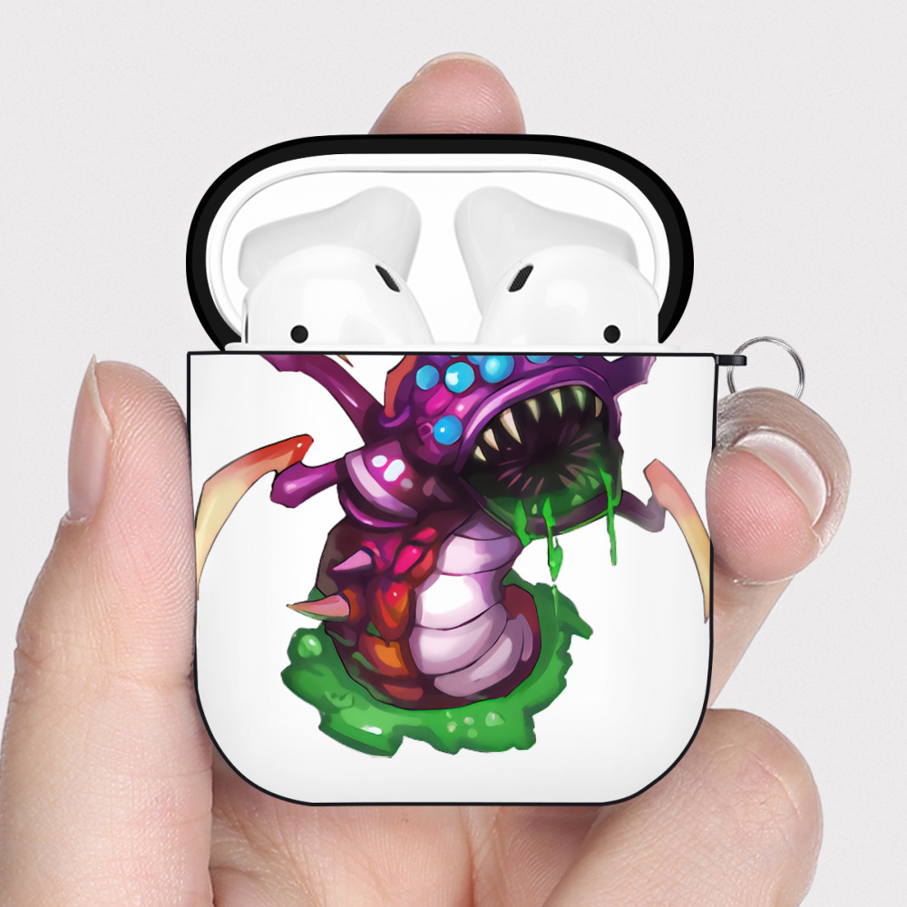 （画像用） リーグ・オブ・レジェンド League of Legends LOL AirPods 第2世代保護ケース ハードシェル ブラック 耐衝撃・防指紋・カラビナ付き