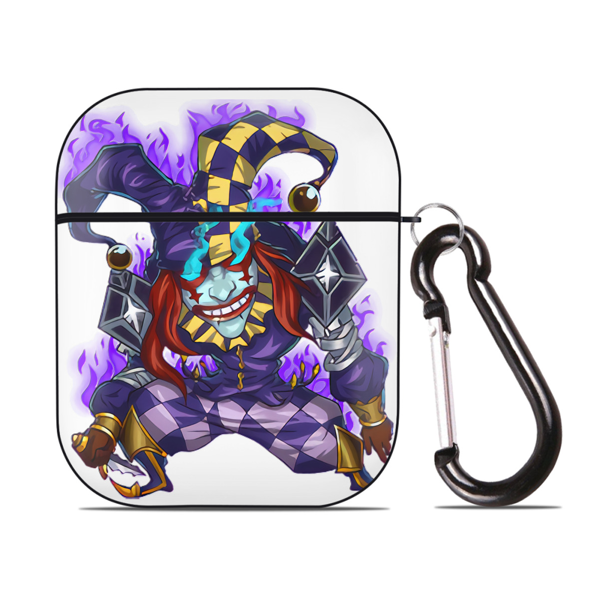 （画像用） リーグ・オブ・レジェンド League of Legends LOL AirPods 第2世代保護ケース ハードシェル ブラック 耐衝撃・防指紋・カラビナ付き