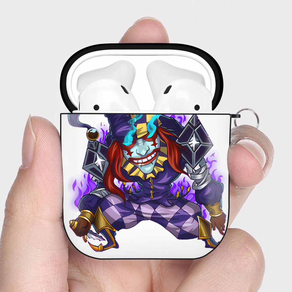 （画像用） リーグ・オブ・レジェンド League of Legends LOL AirPods 第2世代保護ケース ハードシェル ブラック 耐衝撃・防指紋・カラビナ付き
