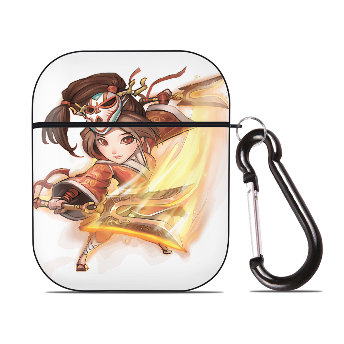 （画像用） リーグ・オブ・レジェンド League of Legends LOL AirPods 第2世代保護ケース ハードシェル ブラック 耐衝撃・防指紋・カラビナ付き