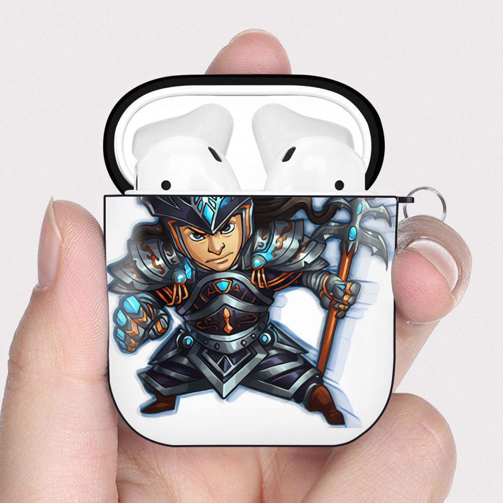（画像用） リーグ・オブ・レジェンド League of Legends LOL AirPods 第2世代保護ケース ハードシェル ブラック 耐衝撃・防指紋・カラビナ付き