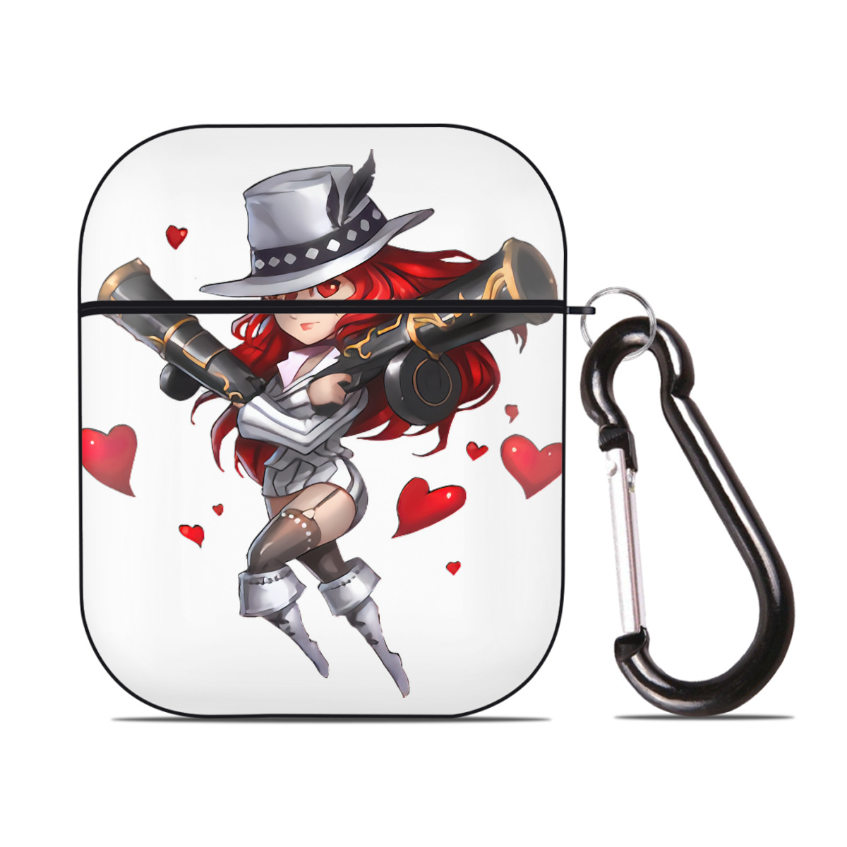 （画像用） リーグ・オブ・レジェンド League of Legends LOL AirPods 第2世代保護ケース ハードシェル ブラック 耐衝撃・防指紋・カラビナ付き