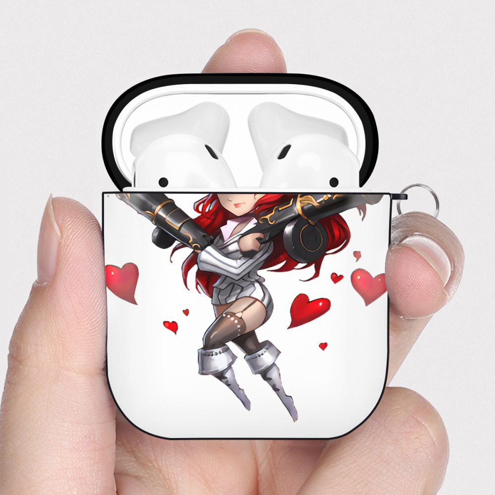 （画像用） リーグ・オブ・レジェンド League of Legends LOL AirPods 第2世代保護ケース ハードシェル ブラック 耐衝撃・防指紋・カラビナ付き