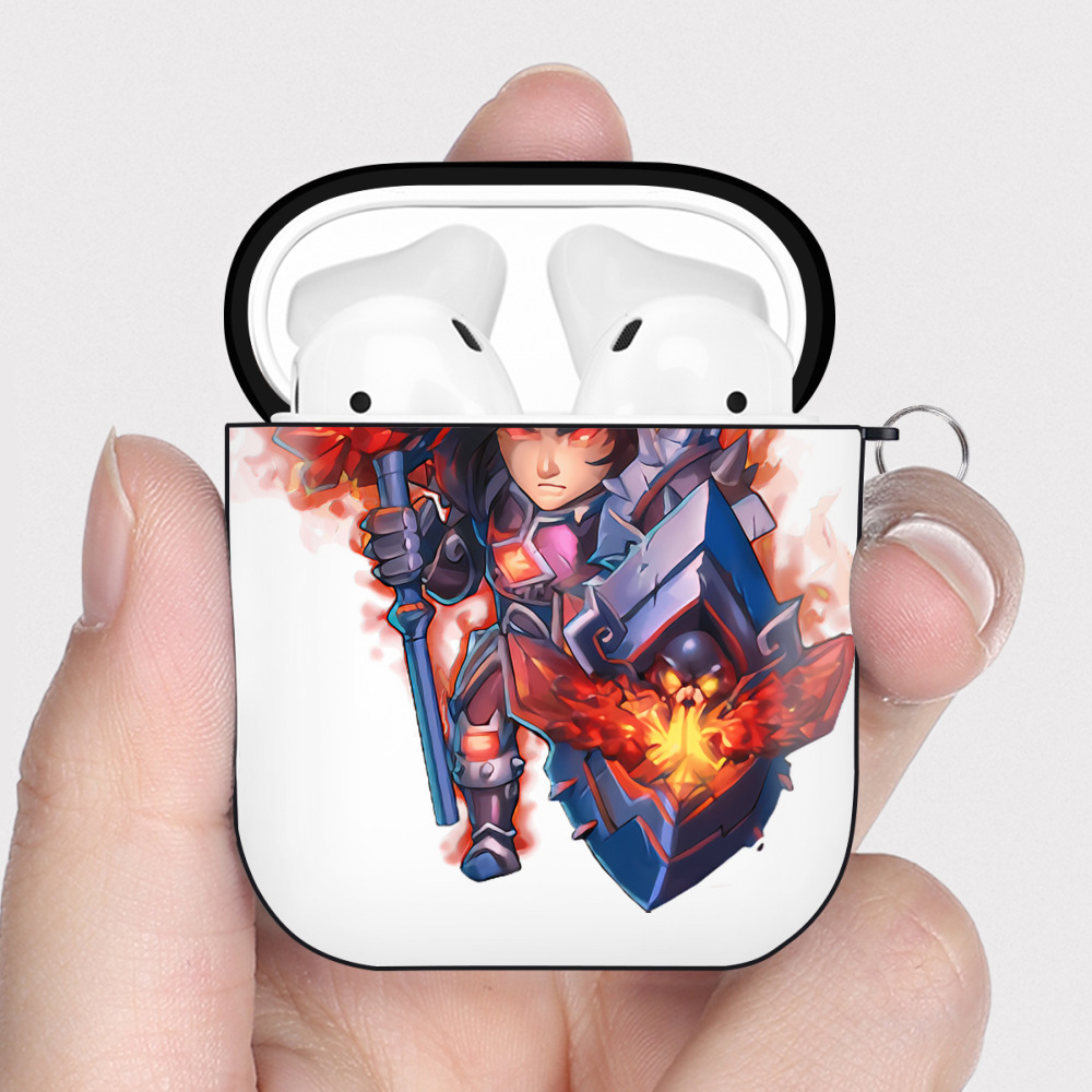 （画像用） リーグ・オブ・レジェンド League of Legends LOL AirPods 第2世代保護ケース ハードシェル ブラック 耐衝撃・防指紋・カラビナ付き