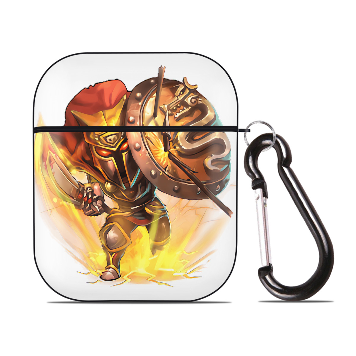 （画像用） リーグ・オブ・レジェンド League of Legends LOL AirPods 第2世代保護ケース ハードシェル ブラック 耐衝撃・防指紋・カラビナ付き