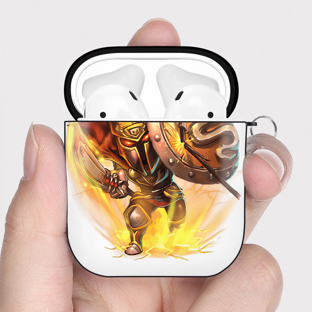 （画像用） リーグ・オブ・レジェンド League of Legends LOL AirPods 第2世代保護ケース ハードシェル ブラック 耐衝撃・防指紋・カラビナ付き