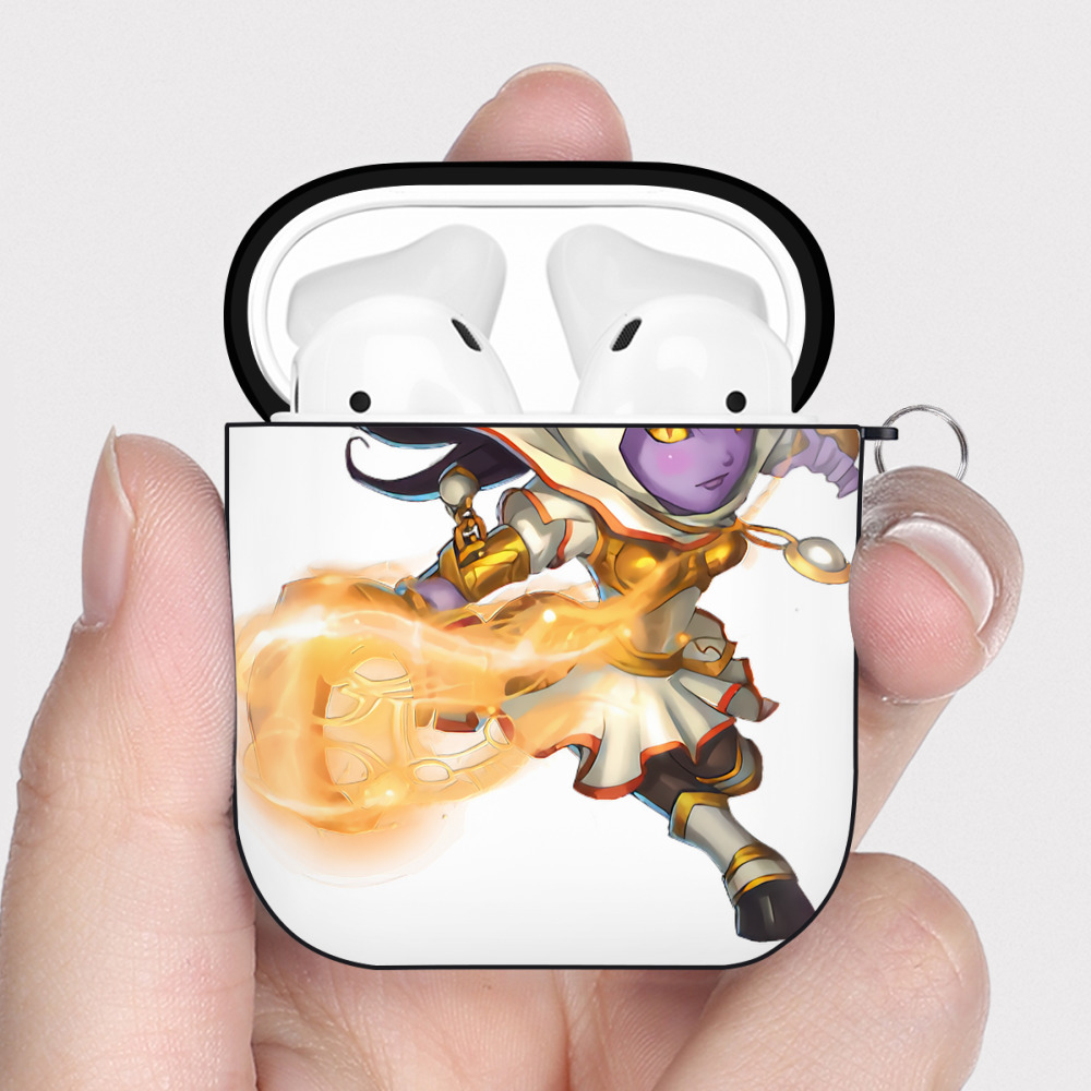 （画像用） リーグ・オブ・レジェンド League of Legends LOL AirPods 第2世代保護ケース ハードシェル ブラック 耐衝撃・防指紋・カラビナ付き